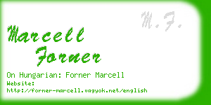 marcell forner business card